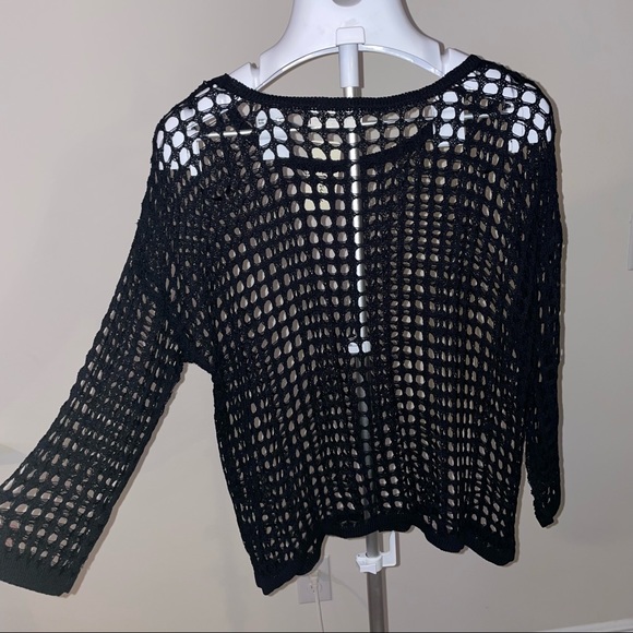 black square knit top - Picture 5 of 7